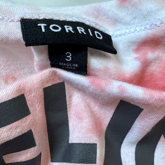 Torrid Cold Shoulder T-shirt “feeling good” size 3 - Picture 4 of 5